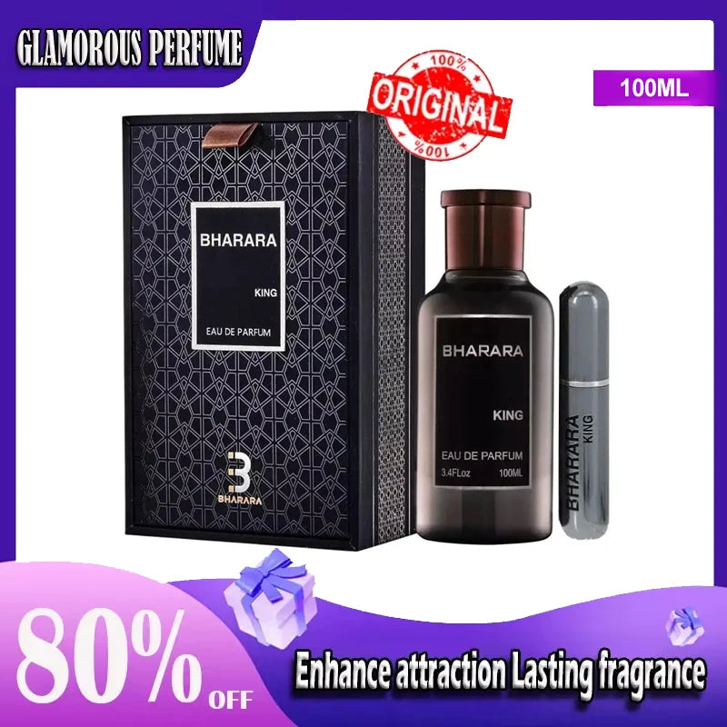 100ML Bharara King Eau De Parfum for Men – Long-Lasting Luxury Fragrance | 3.4oz EDP Spray Sealed High-End Gift Box
