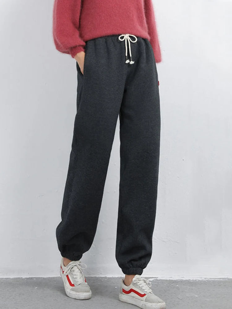 Women’s Winter Warm Leggings – Thick Fleece Plus Size Long Pants | Fashion Casual Solid Color Trousers