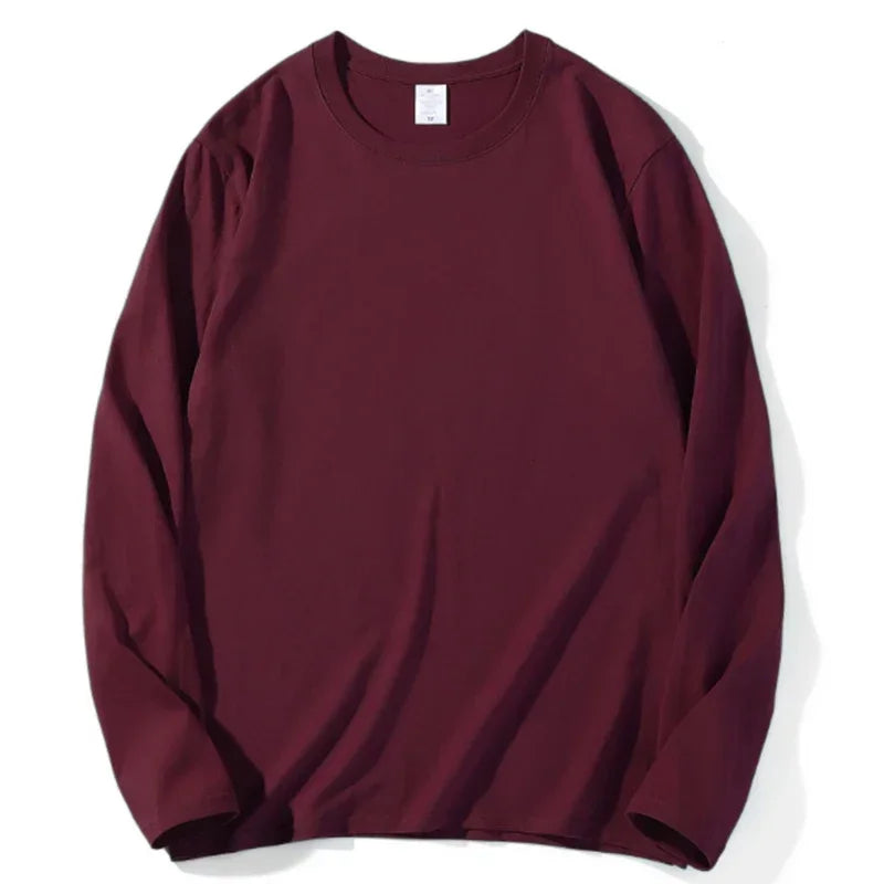 Autumn Korean-Style Long Sleeve T-Shirt for Women | Versatile Streetwear Casual Solid Color Top