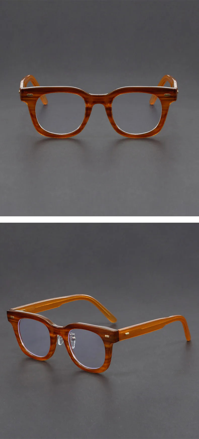Retro Personalized Thick Acetate Round Reading Glasses – Men Women Optical Prescription Custom Presbyopia Eyeglasses