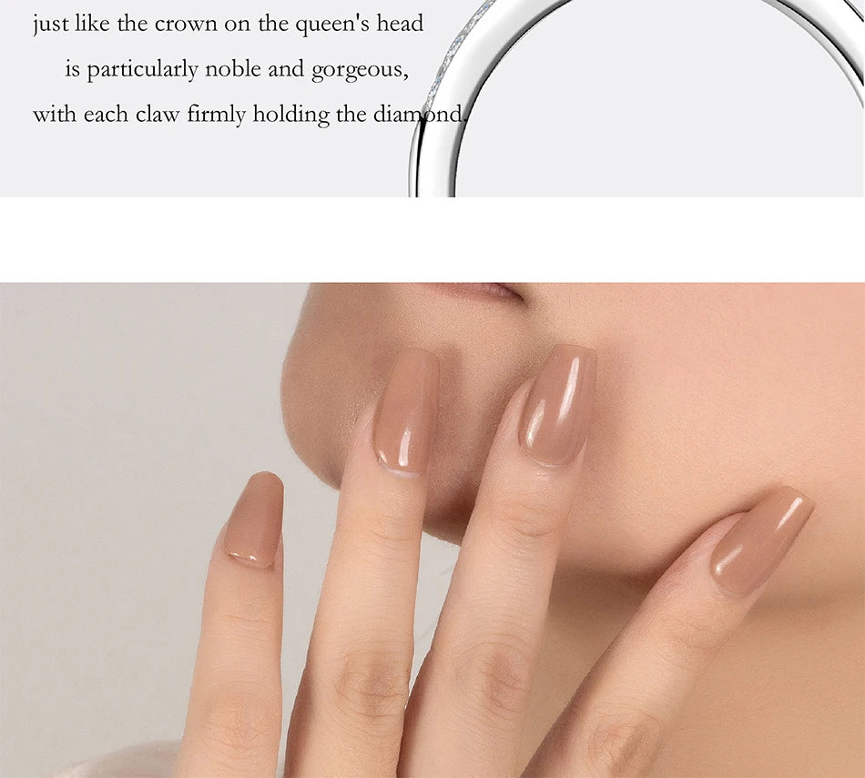 PERFANY 0.5–3CT Moissanite Ring S925 Silver | Women’s Sparkling Engagement & Wedding Jewelry