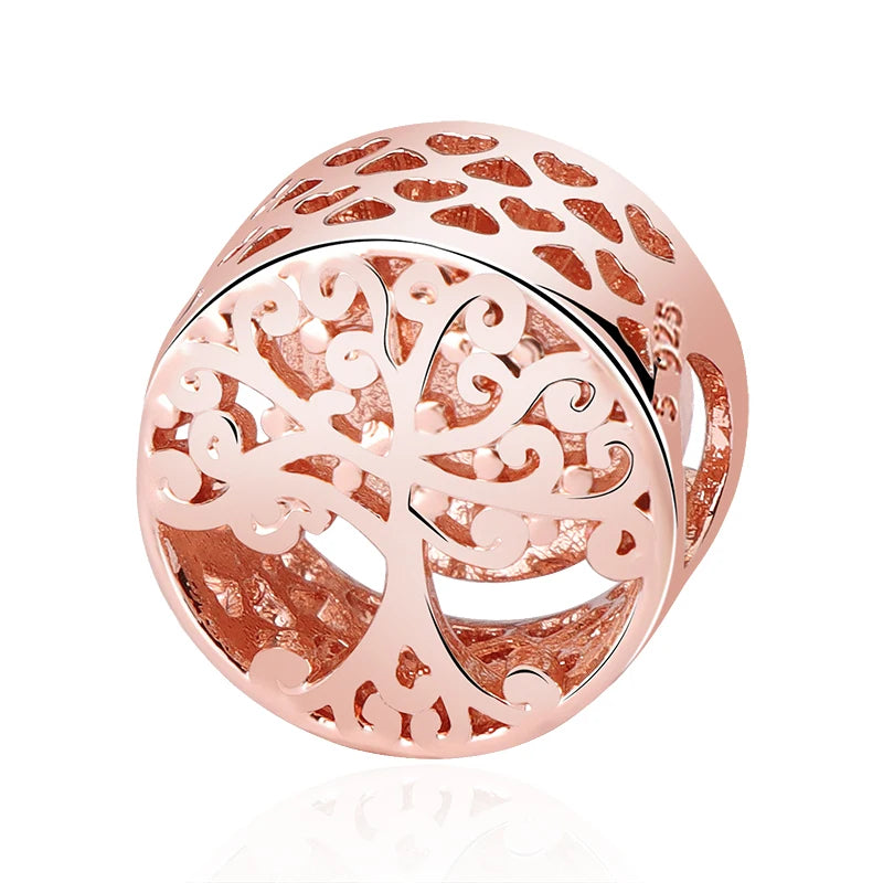 Hot Selling Rose Gold Firefly & Key Pendant Bead | 925 Sterling Silver Charm for Original European Bracelet