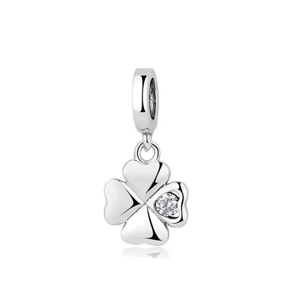 Hot New S925 Sterling Silver Butterfly Clover Shoes Charm Bead | Original Bracelet DIY Dangle Jewelry Gift for Women