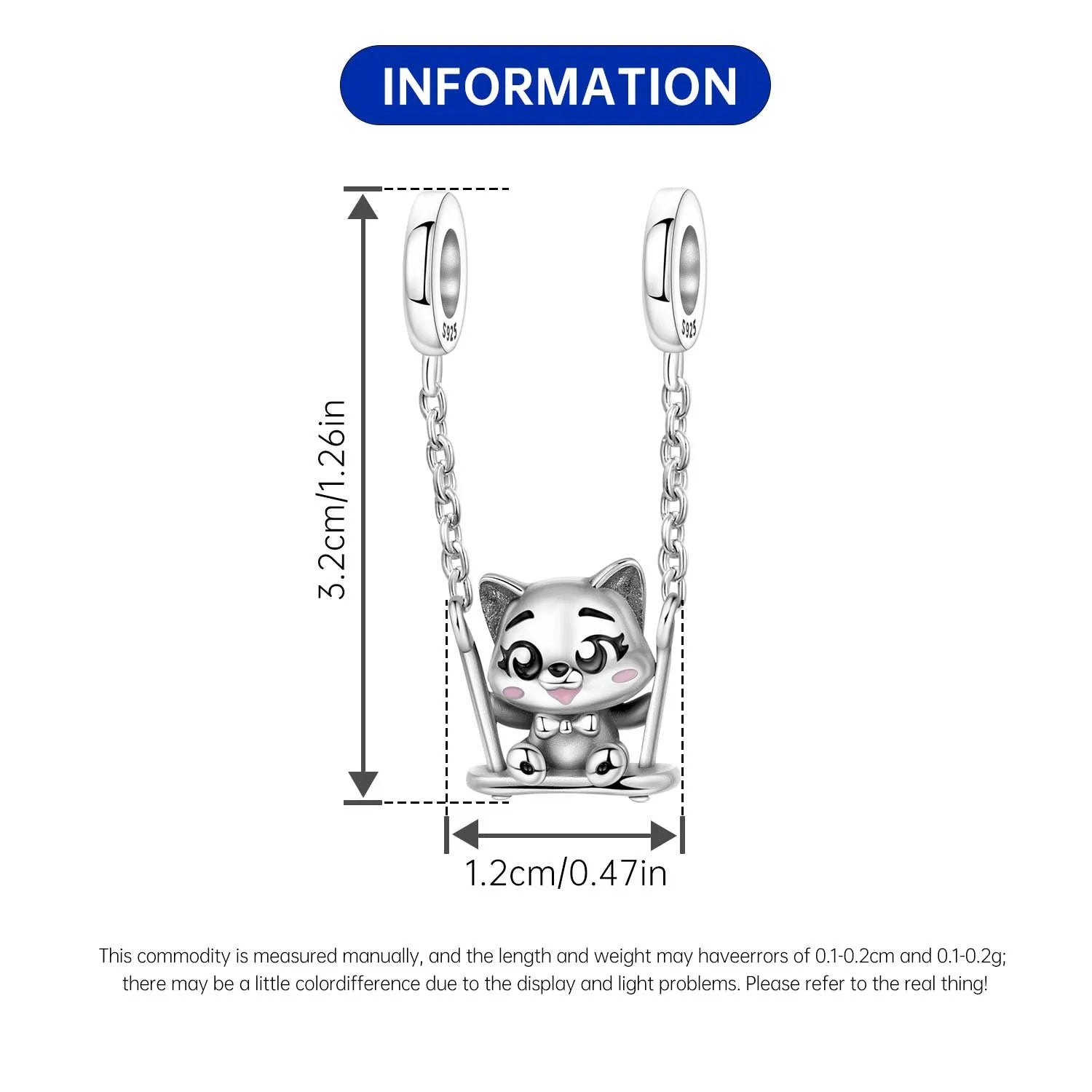 PANPOKI 925 Sterling Silver Cute Mouse Eating Cheese Charm Pendant | Original Bracelet DIY Jewelry Gift for Women