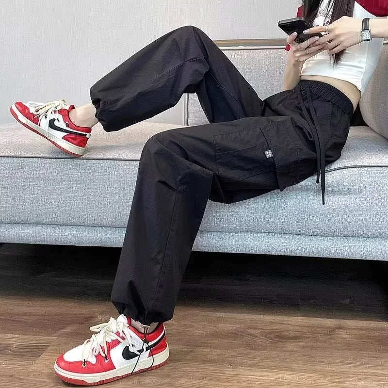 Fashion Women Joggers Pants | Casual Chic Straight Cargo Pants | High Waist Slim Streetwear Trousers