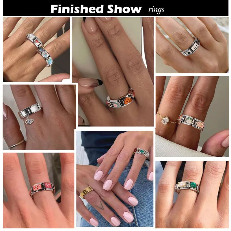 2025 Original Y2K Colorful Cute Cartoon Cats Dogs Italian Charm Links Fit 9mm Stainless Steel Bracelet Men Women DIY Making Gift