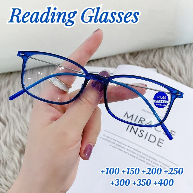 Anti-Blue Light Reading Glasses – Full Frame Square Optical Glasses for Men & Women | Radiation Protection Computer Eyewear