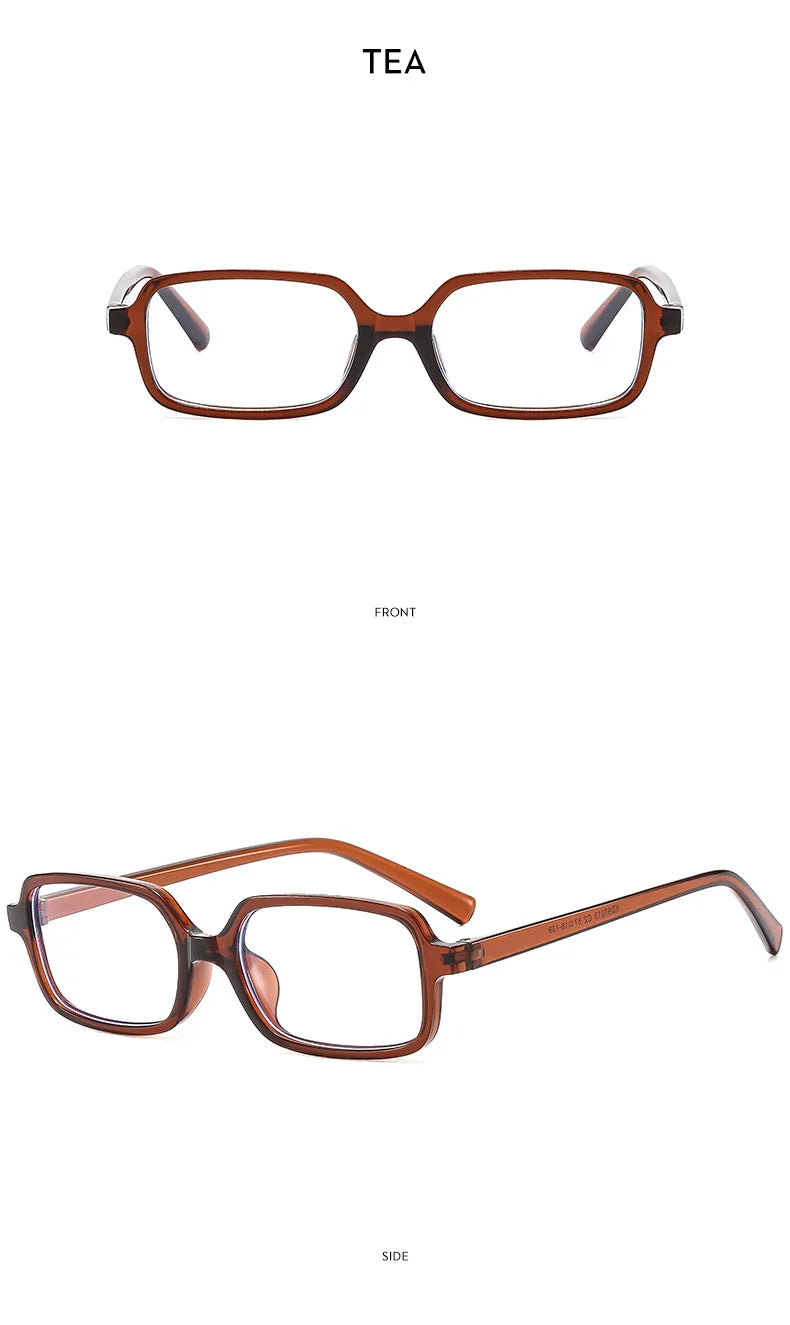 Fashion Retro Small Rectangular Frame Anti-Blue Light Glasses – Women INS Simple Commuting Computer Eyewear