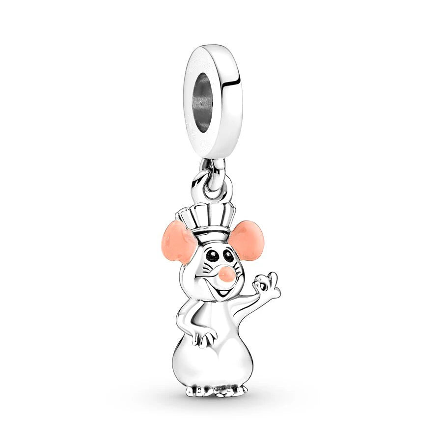 MINISO 2025 New Disney Dumbo & Mom Charm Beads | 925 Sterling Silver Dangle Fit Original Bracelet Necklace Women DIY Jewelry Gift