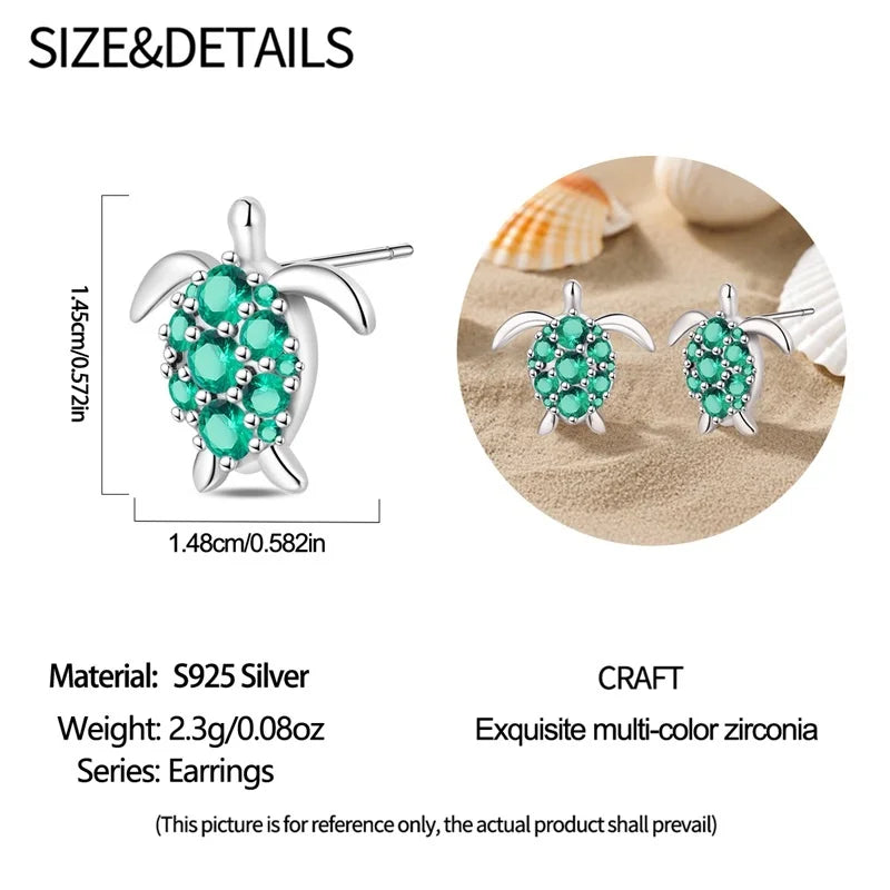 New Original 925 Sterling Silver Sweetheart Bow & Crab Ocean Earrings | Donut Zircon Round Design Women’s Fine Jewelry