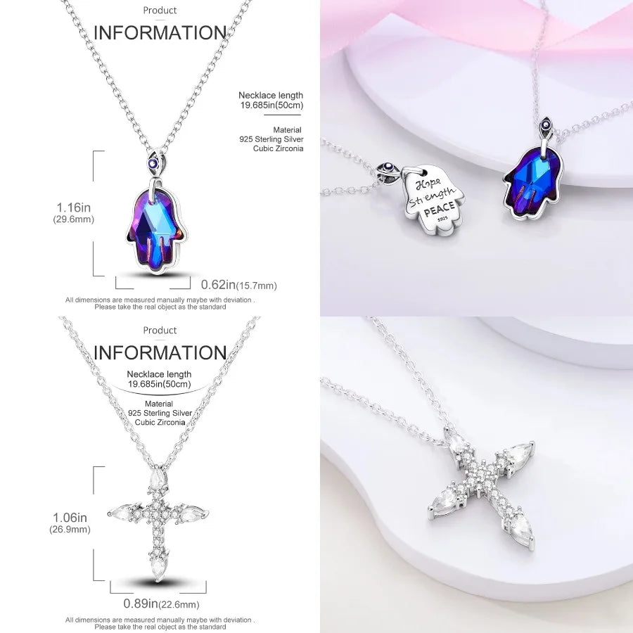 Heart to Heart Necklace 925 Sterling Silver Love Pendant Chain for Women – Wedding & Engagement Fine Jewelry