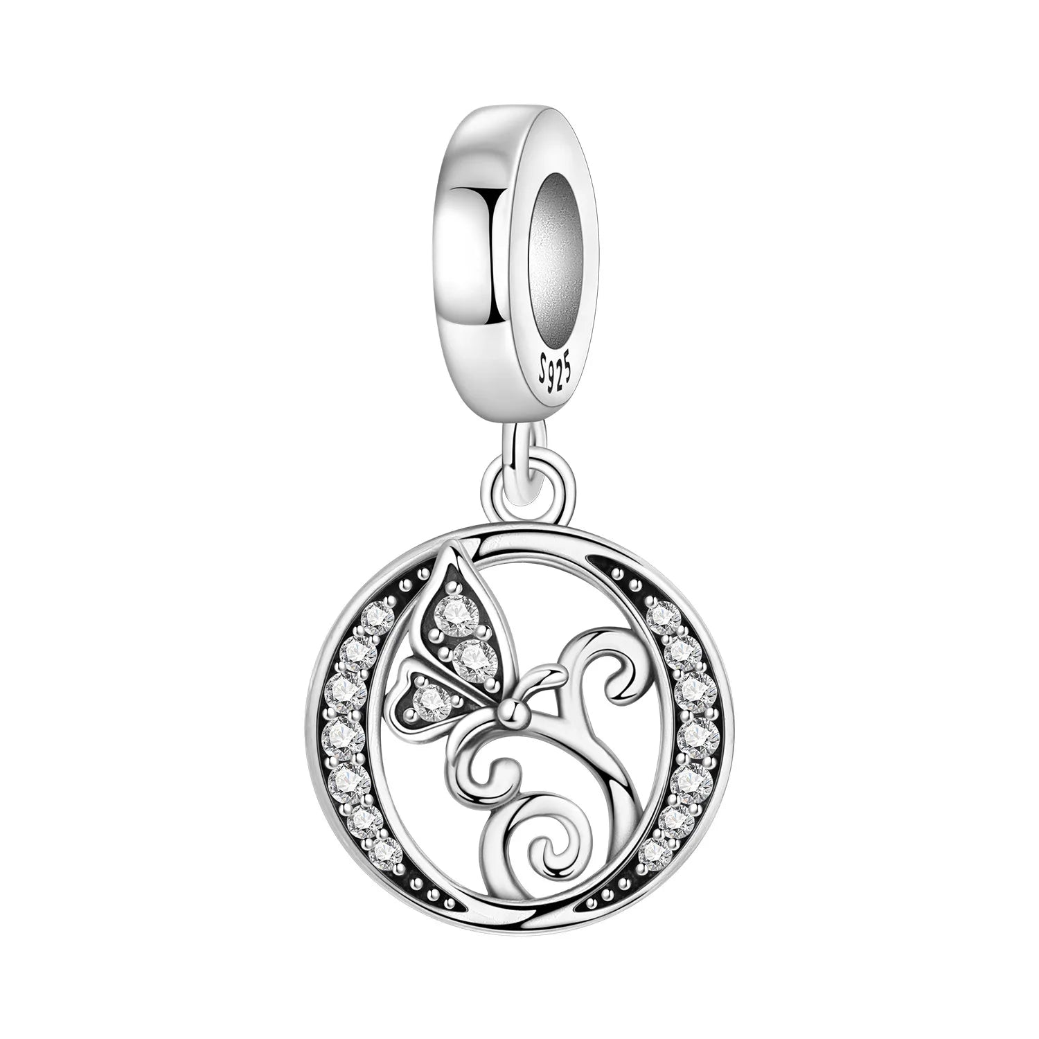 Original S925 Sterling Silver Butterfly & A-Z Letter Beads – DIY Bracelet & Necklace Jewelry