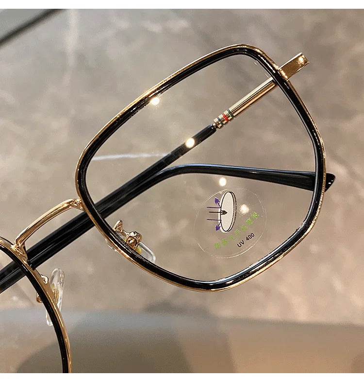 Transparent Computer Glasses – Unisex Polygon Frame Anti Blue Light Eyewear | Optical Spectacle Eyeglass