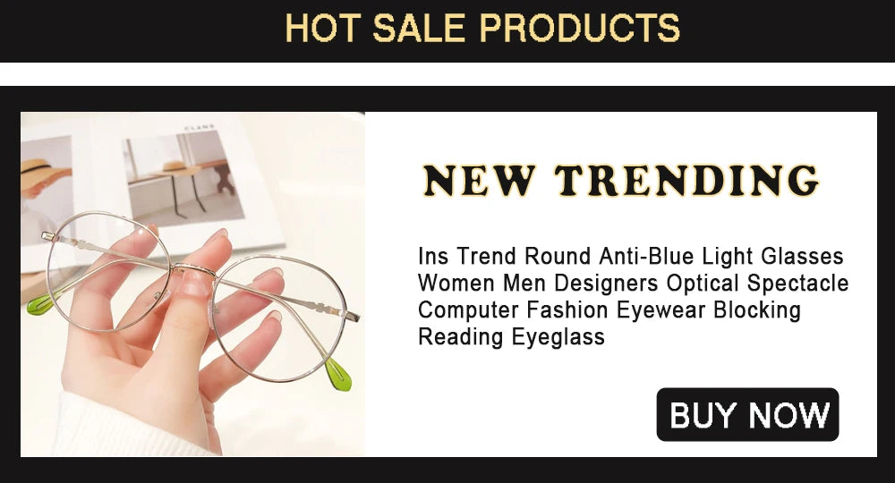 Large Square Frame Anti-Blue Light Glasses – Fashion Retro Computer Reading Eyeglasses for Men & Women | Optical Spectacle Eyewear