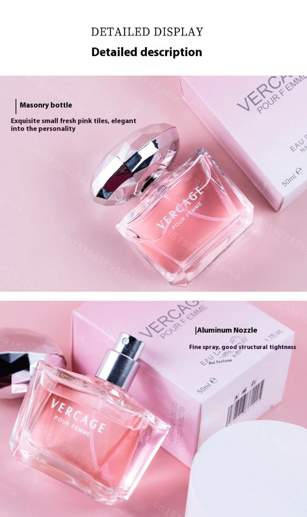 50ML Osmanthus, Peony & Pomegranate Perfume for Women – Crystal Diamond Series | Light, Elegant & Long-Lasting Scent