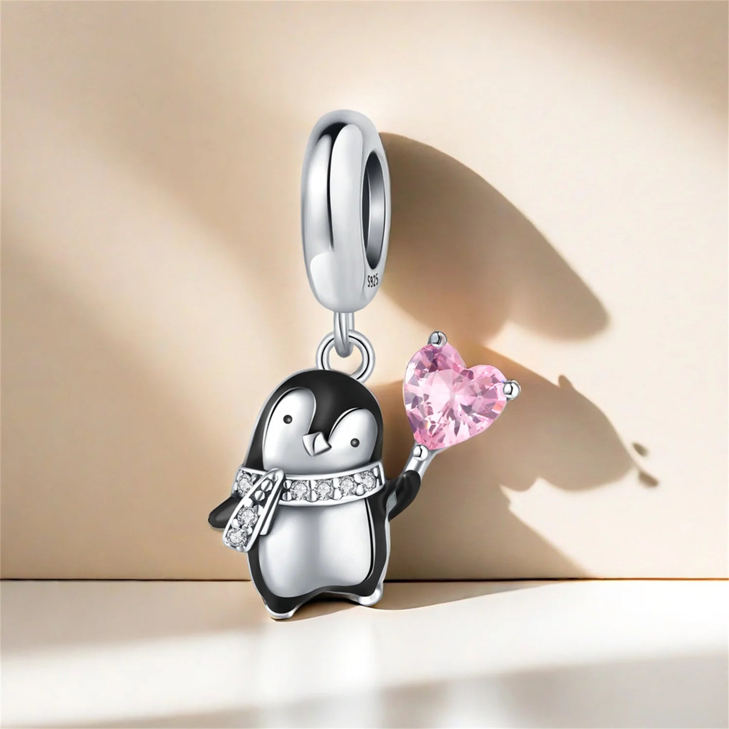 925 Sterling Silver Cute Panda & Penguin Charm Bead | Fun Animal Pendant for Women DIY Bracelet Jewelry Gift
