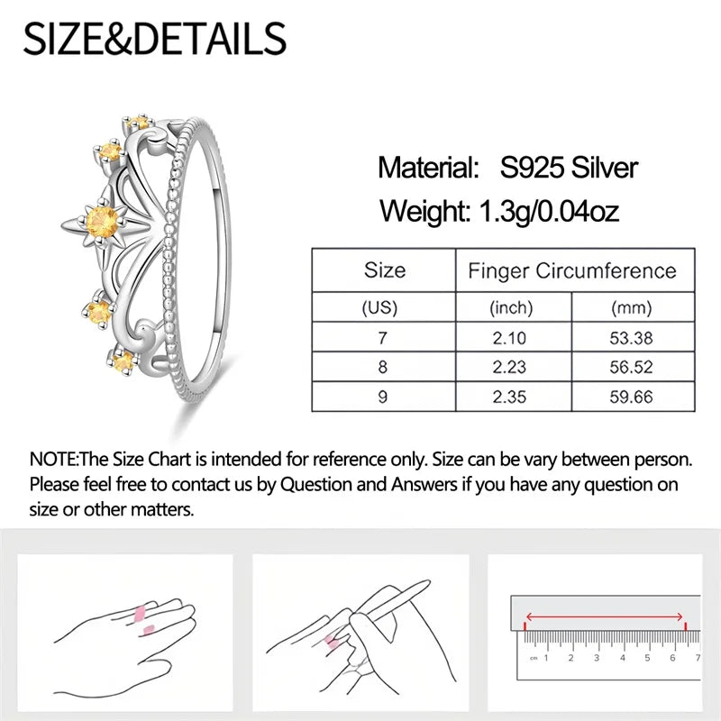 925 Sterling Silver Rings Collection | Bow, Heart, Sun, Moon & Star Zircon Rings for Women Jewelry Gift