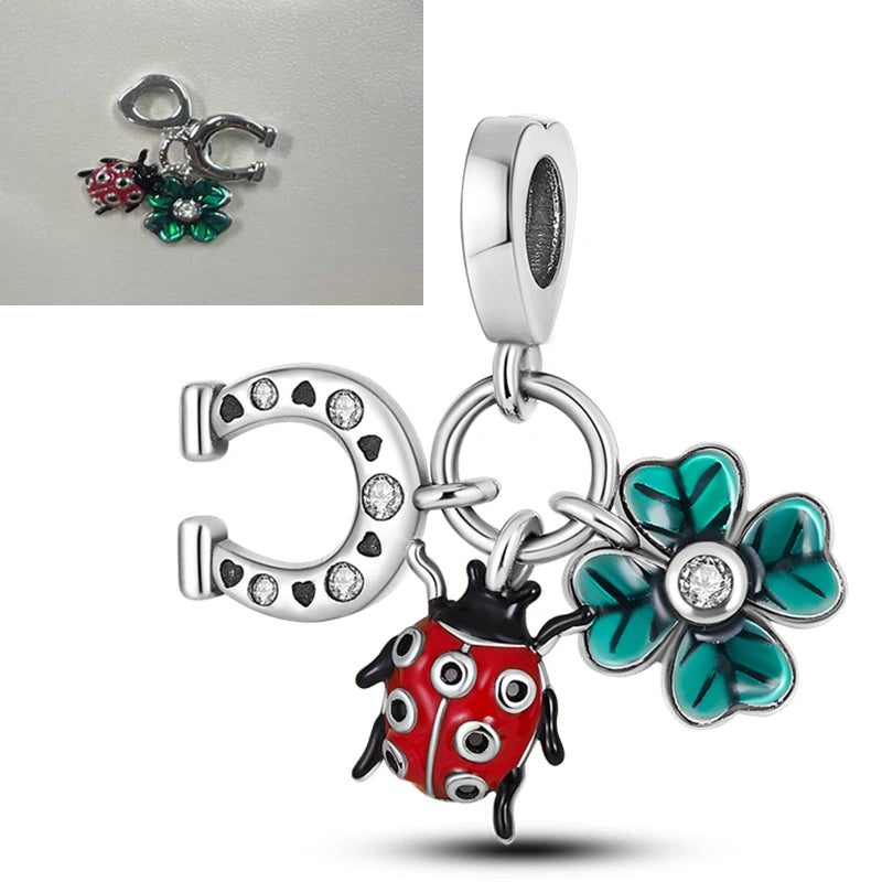 2025 Hot Elk, Dinosaur & Firefly Luminous Dangle Charm Beads | 925 Sterling Silver DIY Bracelet