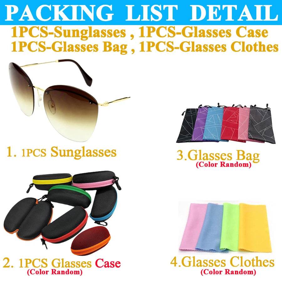 2025 Rimless Oval Sunglasses 🕶️ UV400 Luxury Unisex Outdoor Eyewear