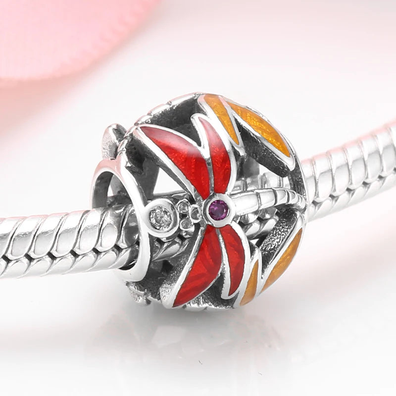 Give Birth To Life Pregnant Mother 925 Sterling Silver Charm | Pink CZ Beads Fit Original Bracelets