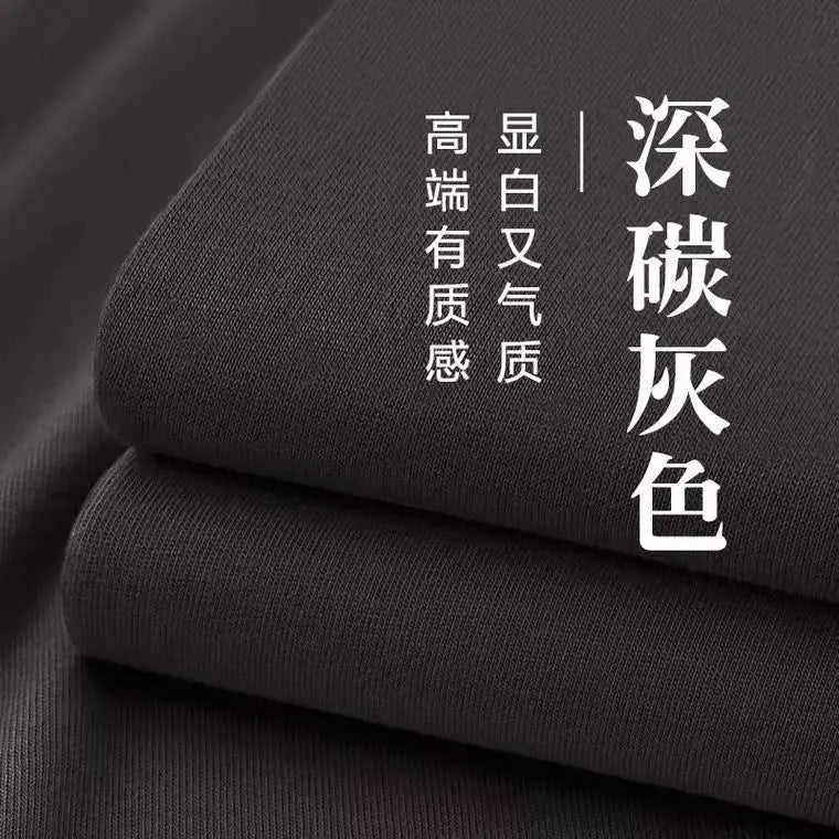 Loose Fit Pure Cotton T-Shirt | Korean Style Round Neck Basic Top | Unisex Layering Tee in Purple