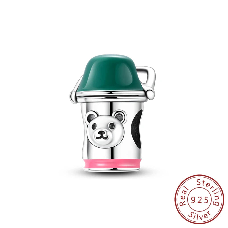 New 925 Sterling Silver Animal & Symbol Charms Beads – Capybara, Firefly, Puppy, Cat, Horseshoe Pendants Fit Bracelets & Bangles