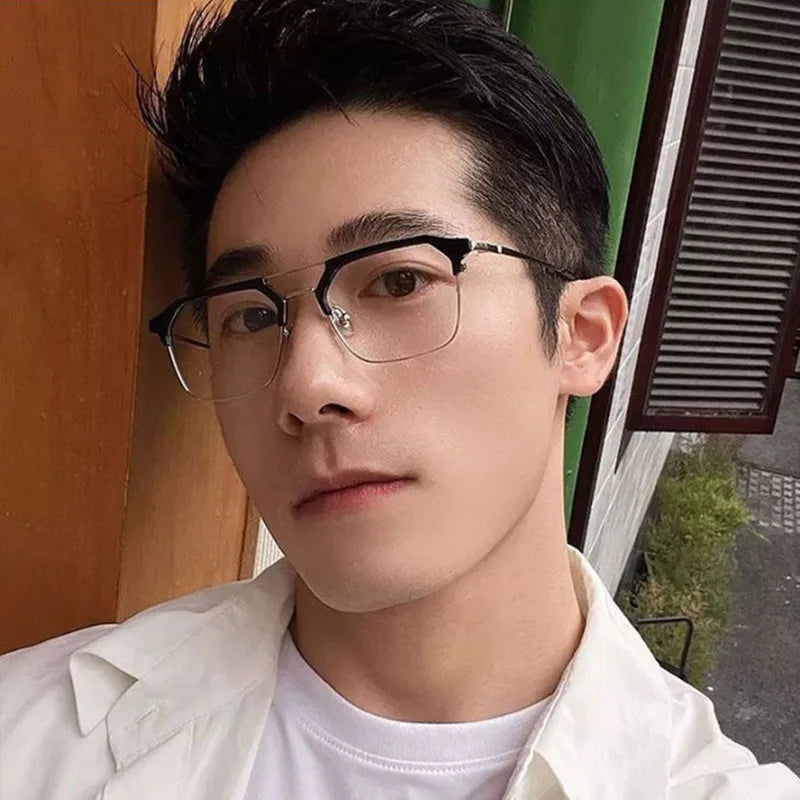 Luxury Brand Square Black Frame Myopia Glasses – Anti-Blue Light Nearsighted Eyeglasses Unisex (0 to -4.0 Diopters)