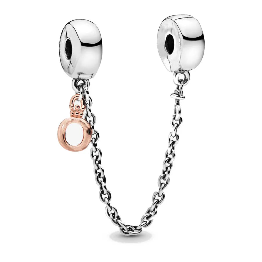 925 Sterling Silver Butterfly, Moon & Life Tree Safety Chain | Fits Original Bracelet DIY Jewelry Accessory