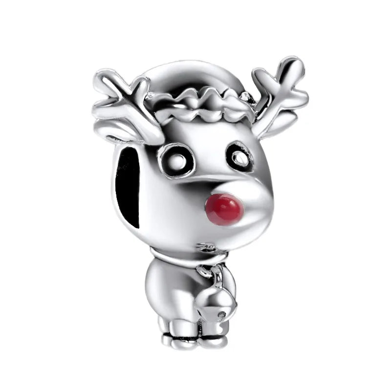 New 925 Sterling Silver Christmas Tree Snowflake Deer Sweater Charm | Fit Original Bracelet DIY Women Jewelry Gift