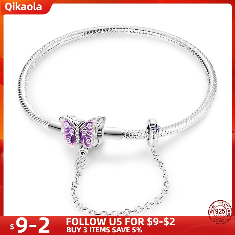 S925 Sterling Silver Snake Bone Chain Bracelet | Pandora Fit DIY Jewelry