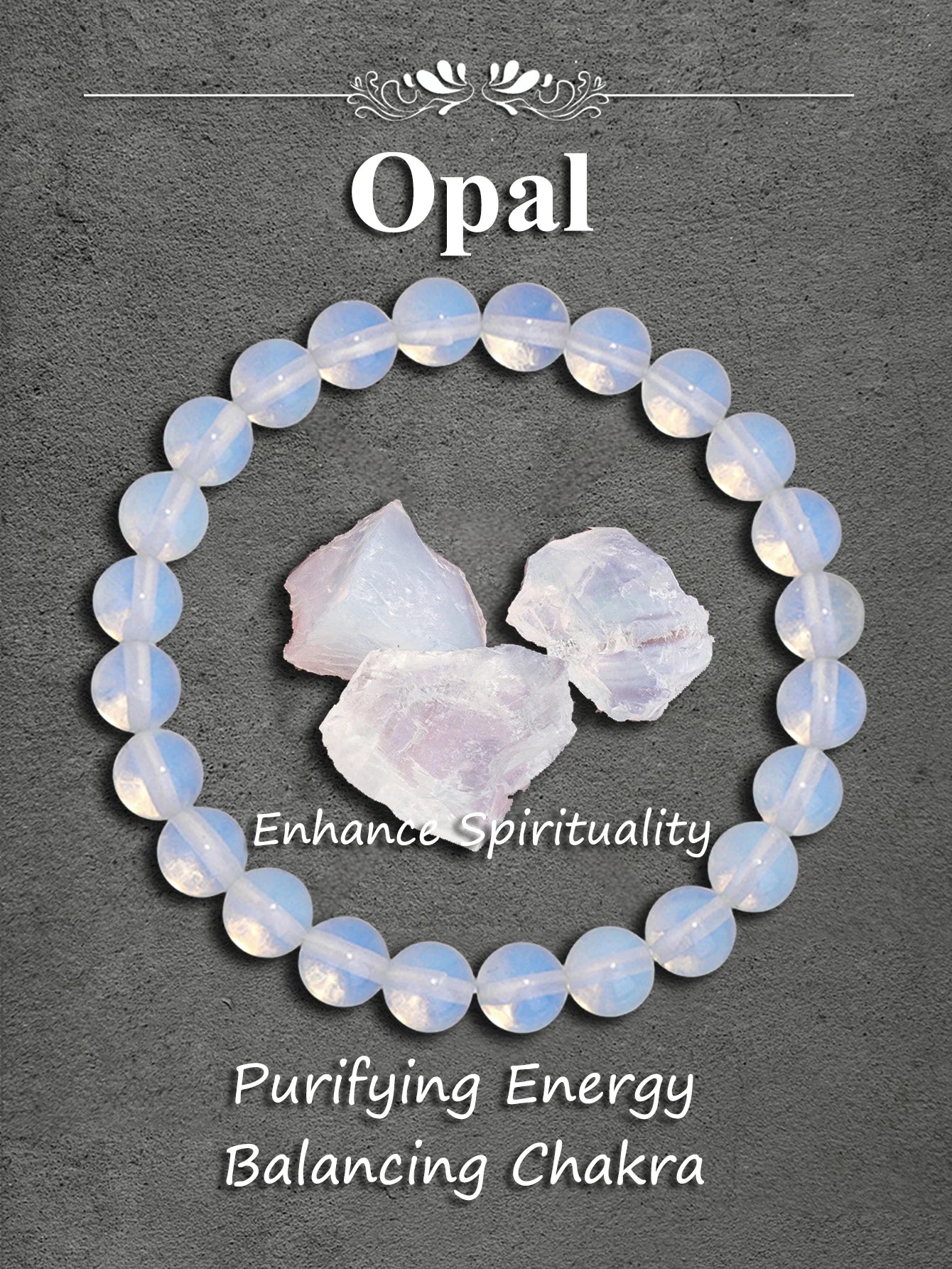 Original Pink Zebra Stone Bead Bracelet – Natural Reiki Healing Crystal Jewelry for Positive Energy & Balance Women Men