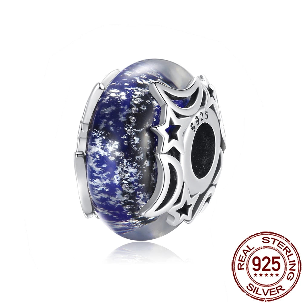 New 925 Sterling Silver Pink Daisy Murano Glass Charm | Cold Enamel Bead Fit Pandora Bracelet & Necklace