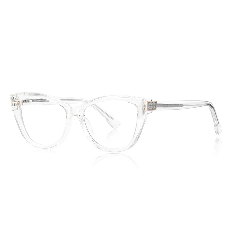 Fashion Women Myopia Glasses – Big Frame TR90 Anti-Blue Light Luxury Cat Eye | Custom Prescription Eyewear 0 to -6.0