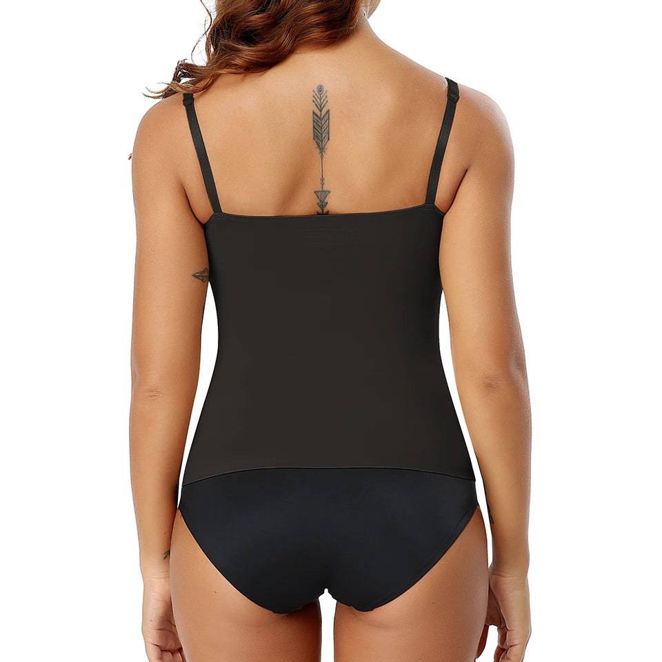 Seamless Shapewear Tank Top Camisole – Women’s Tummy Control Smooth Compression Vest in Nude & Black