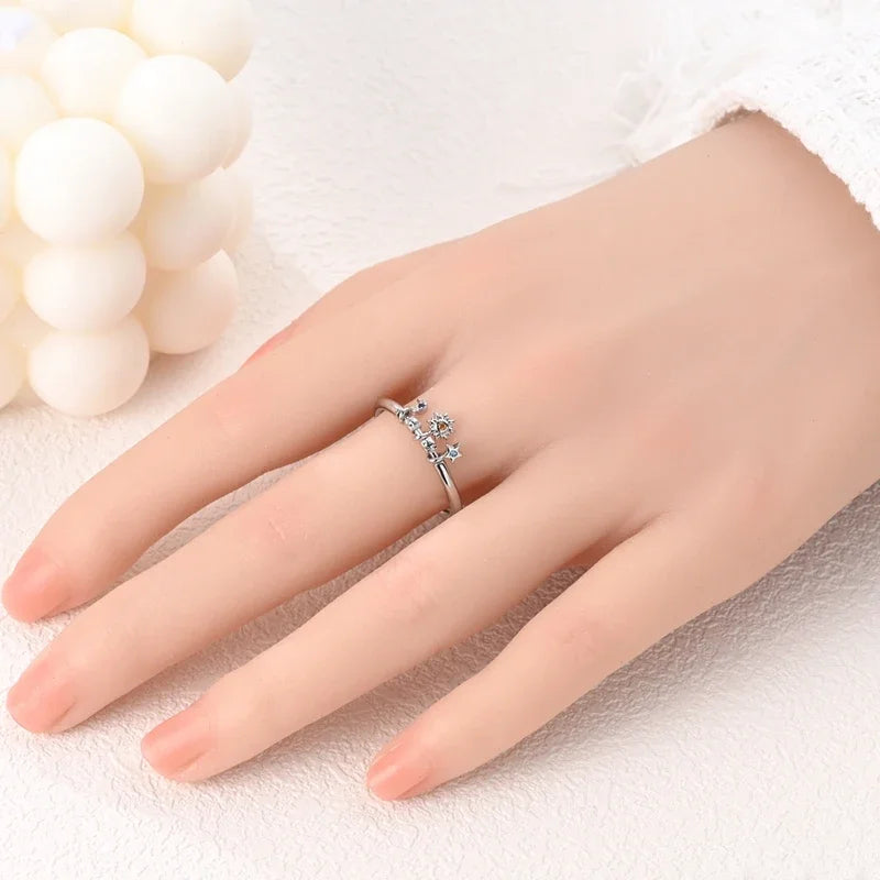 925 Sterling Silver Eternal Love Dewdrop Firefly Glow-in-the-Dark Ring for Women | Fashion Engagement & Wedding Jewelry