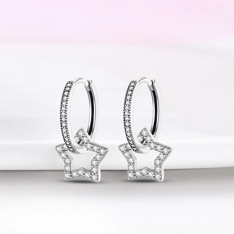 925 Sterling Silver Glowing Starfish & Shell Earrings | Fashion Jewelry for Women