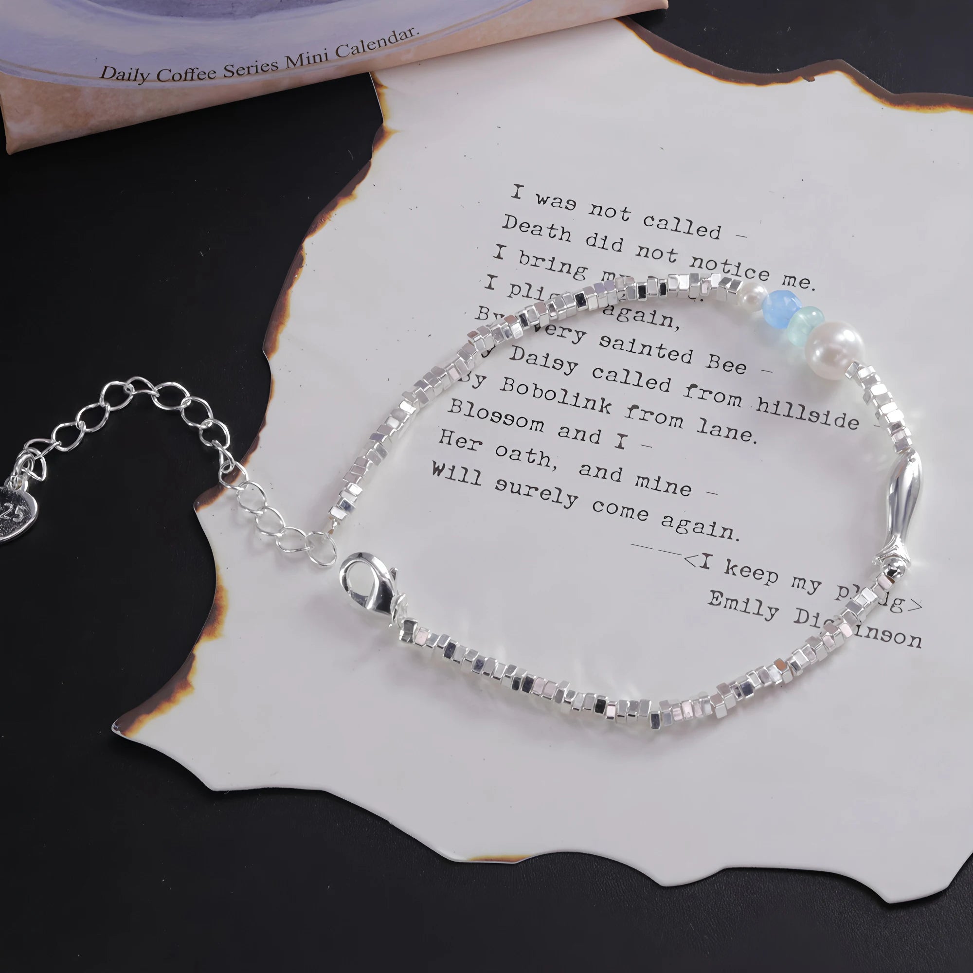 925 Sterling Silver Crushed Silver Bracelet – Irregular Jewelry for Women & Girls