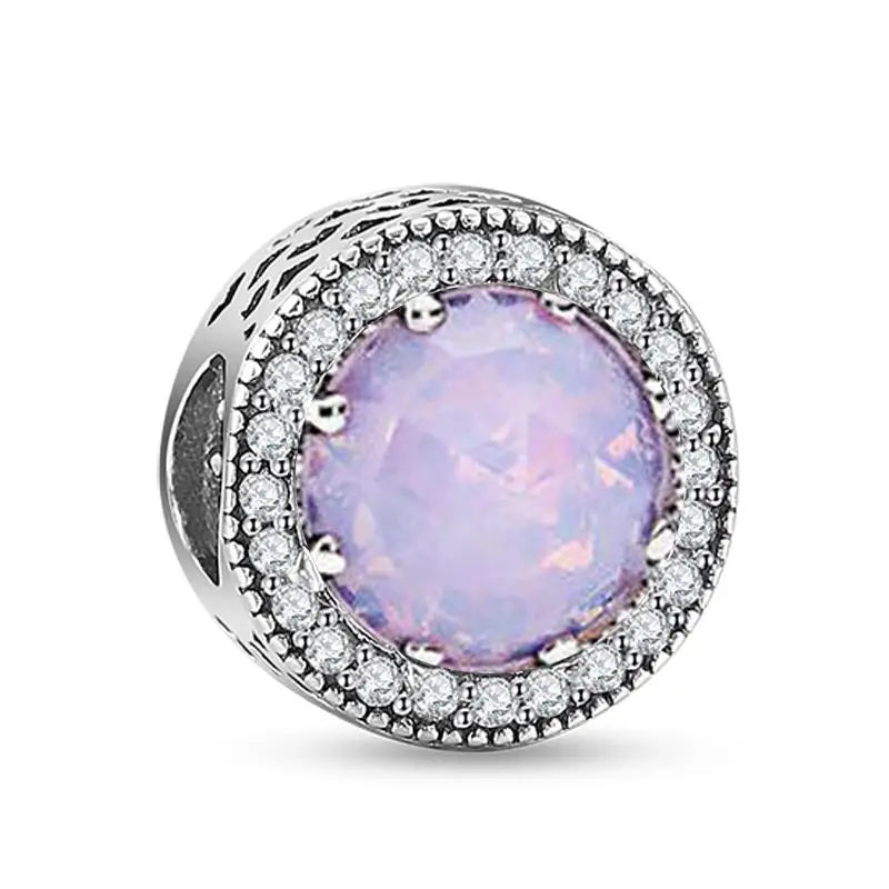 925 Sterling Silver Heart Pave Zircon Family Tree Charm | Fits Original Bracelet Women’s Luxury Jewelry Gift