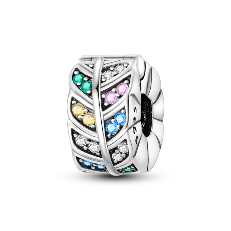 Silver Clasp 925 Sterling Silver Round Daisy Charm Beads | Safety Chain Pendant for Original Bracelets Jewelry