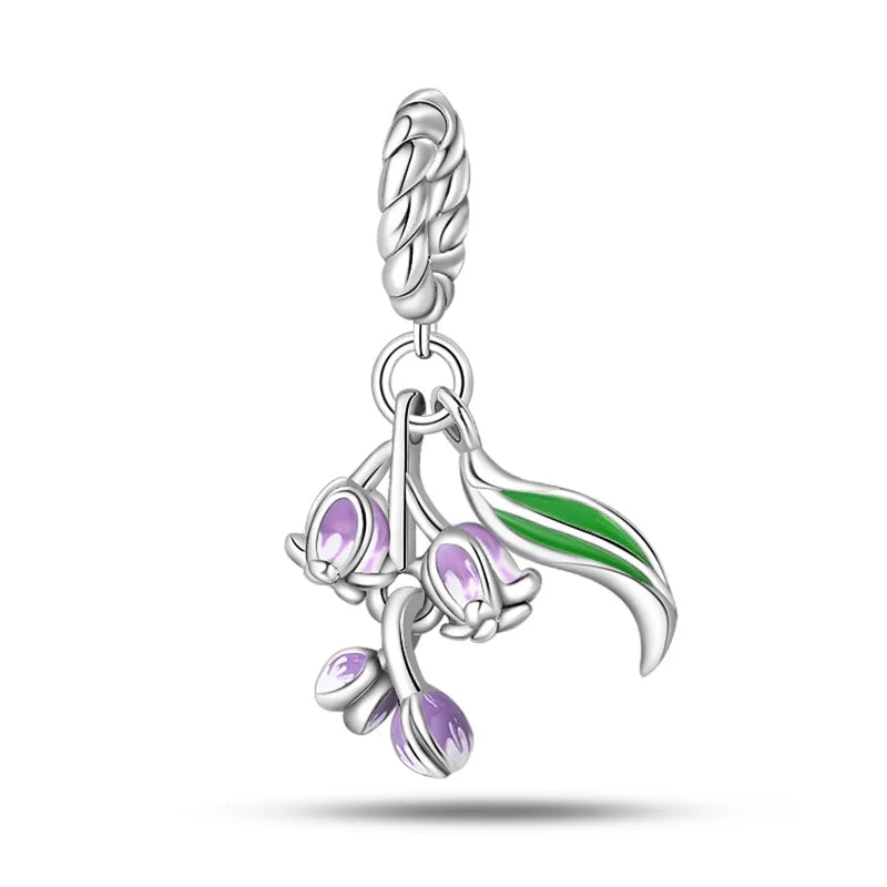 2025 925 Silver Daisy Tulip Pansy Flower Charms Bead | Fit 3mm Original Bracelets DIY Jewelry Gift