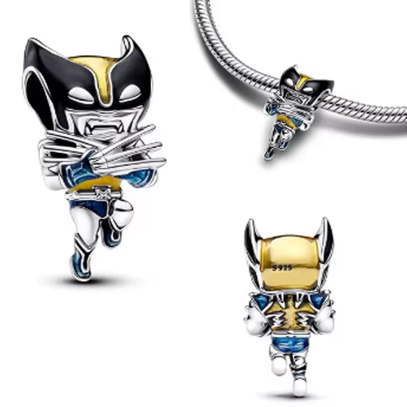 Deadpool & Wolverine 2024 💀🦸‍♂️ 925 Silver Marvel Charms | Pandora Fit