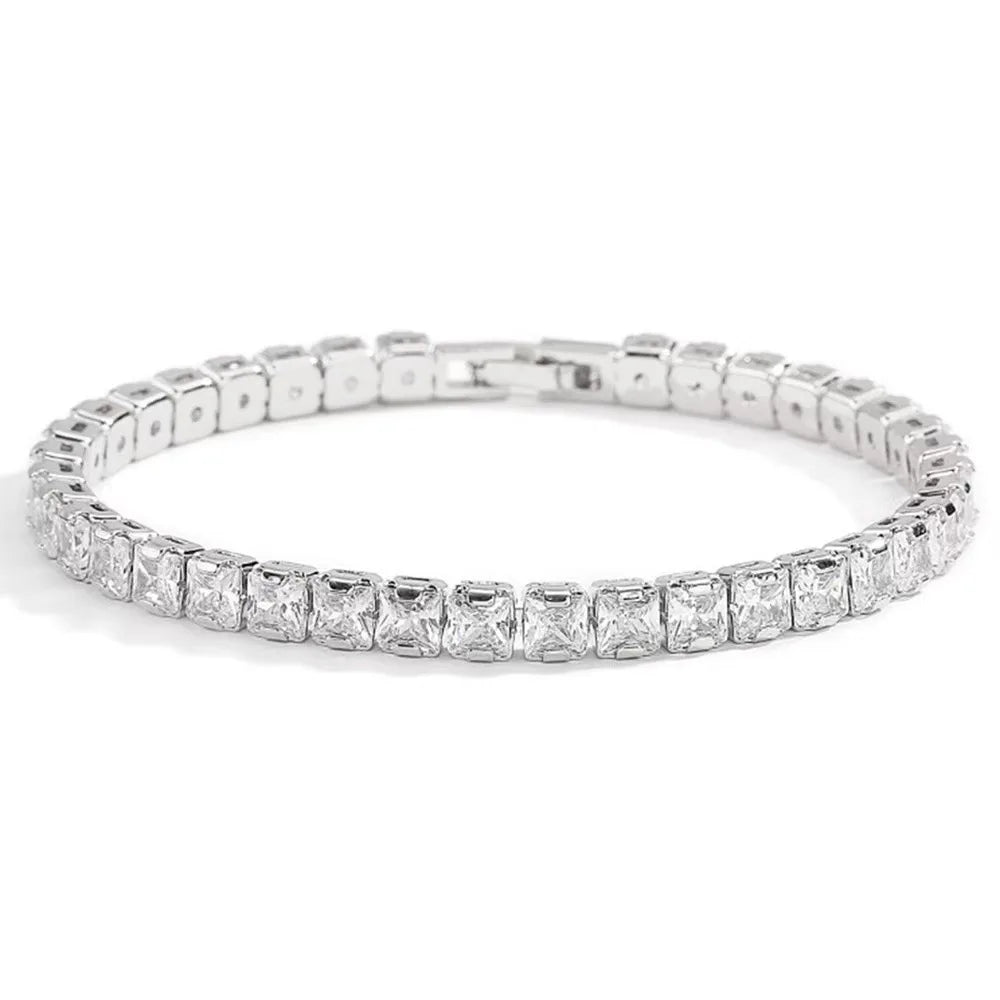 925 Sterling Silver 5MM White Zircon Bracelet | Women’s Fashion Jewelry
