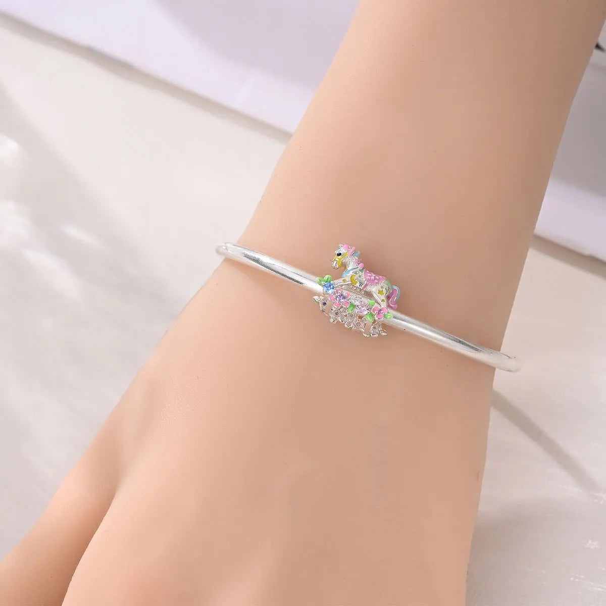 Romantic Pink Flowers 925 Sterling Silver Charms | Bag Lipstick Heart Bow Rose Bead Fit Original Bracelet DIY Jewelry Gift