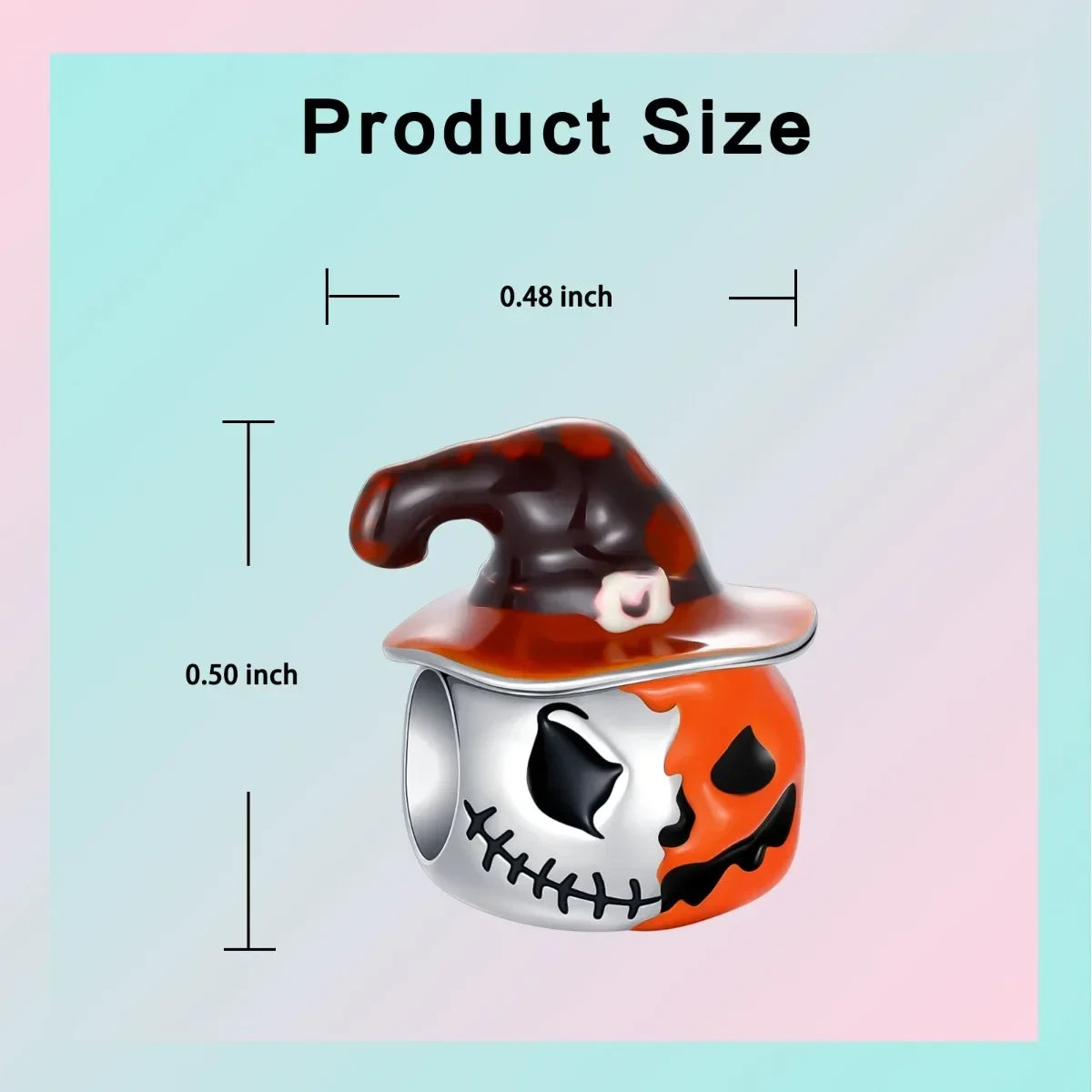 Original 925 Sterling Silver Halloween Charms | Pumpkin, Skull, Witch & Ghost Beads for Earrings, Pendants, Bracelets & Necklaces