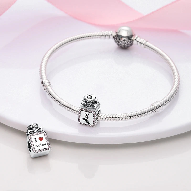 2025 Hot Sale 925 Sterling Silver Pink Butterfly Luminous Firefly Charm | Dangle Bead Fit Bracelet Necklace DIY Jewelry