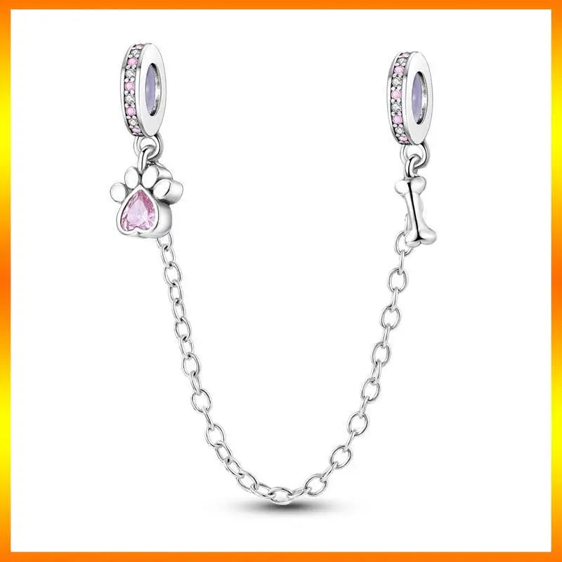 Star Moon & Evil Eye Chain Charm 🌙💙 925 Silver Bracelet Bead Women