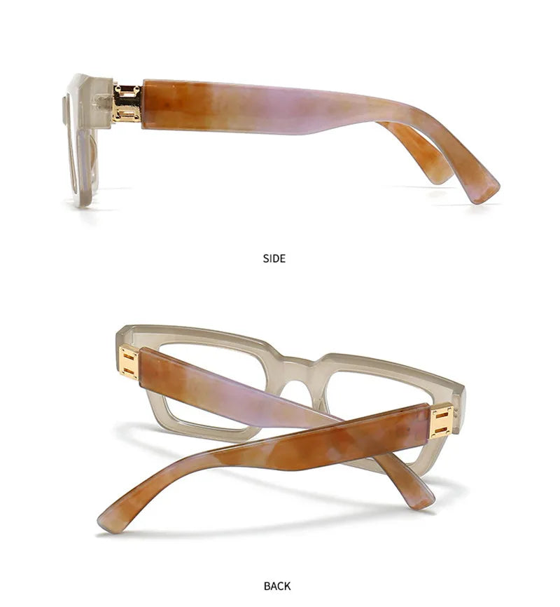 2025 New Oversized Square Presbyopic Reading Glasses – Unisex Marbling Retro Computer Eyewear | Diopter +0.5 to +3.0