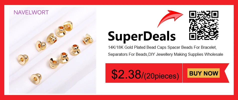 18K Gold Plated Flower Spacer Beads – Brass Bead Separators for Jewelry Making & DIY Crafts
