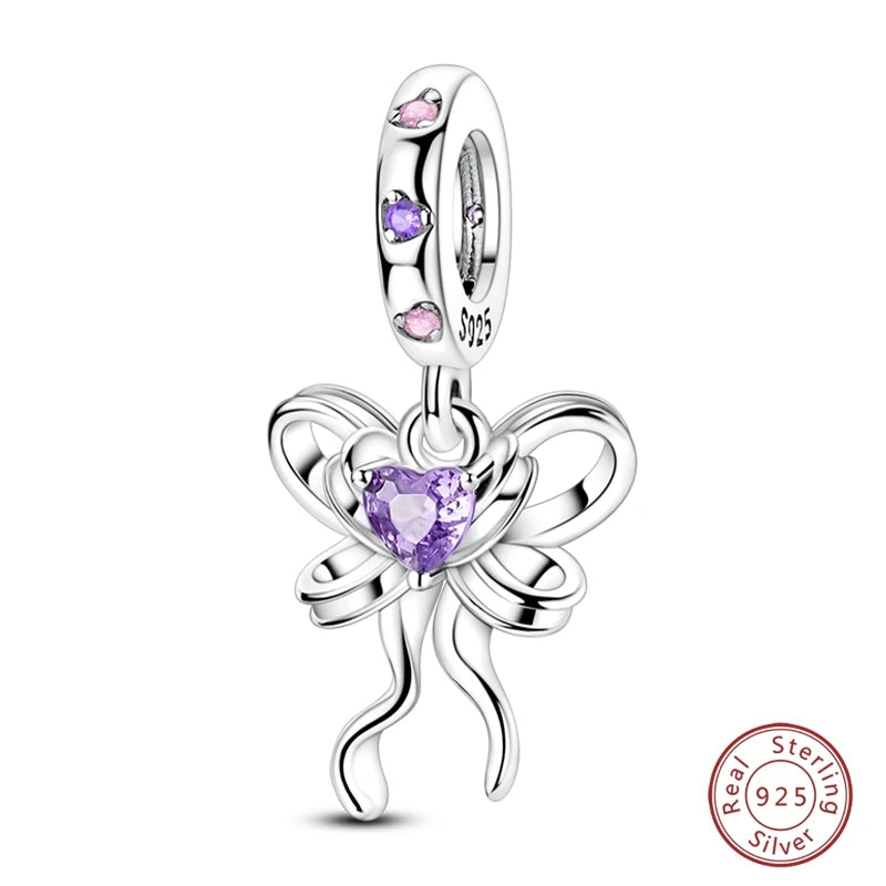 925 Sterling Silver Animal & Love Charms | Cat, Elephant, Bear, Swan & Easter Egg Beads Fit Original 3mm Bracelets DIY Jewelry