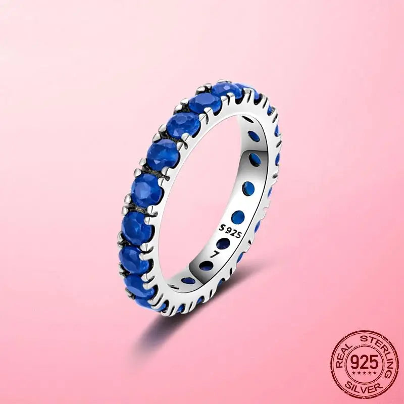 925 Silver Sparkling & Polished Lines Ring for Women | 2025 New Finger Ring | Wedding Engagement Jewelry Gift Anel